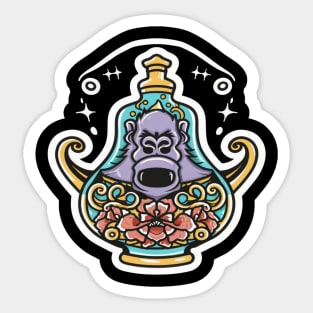 Gorilla in a Genie Bottle Sticker